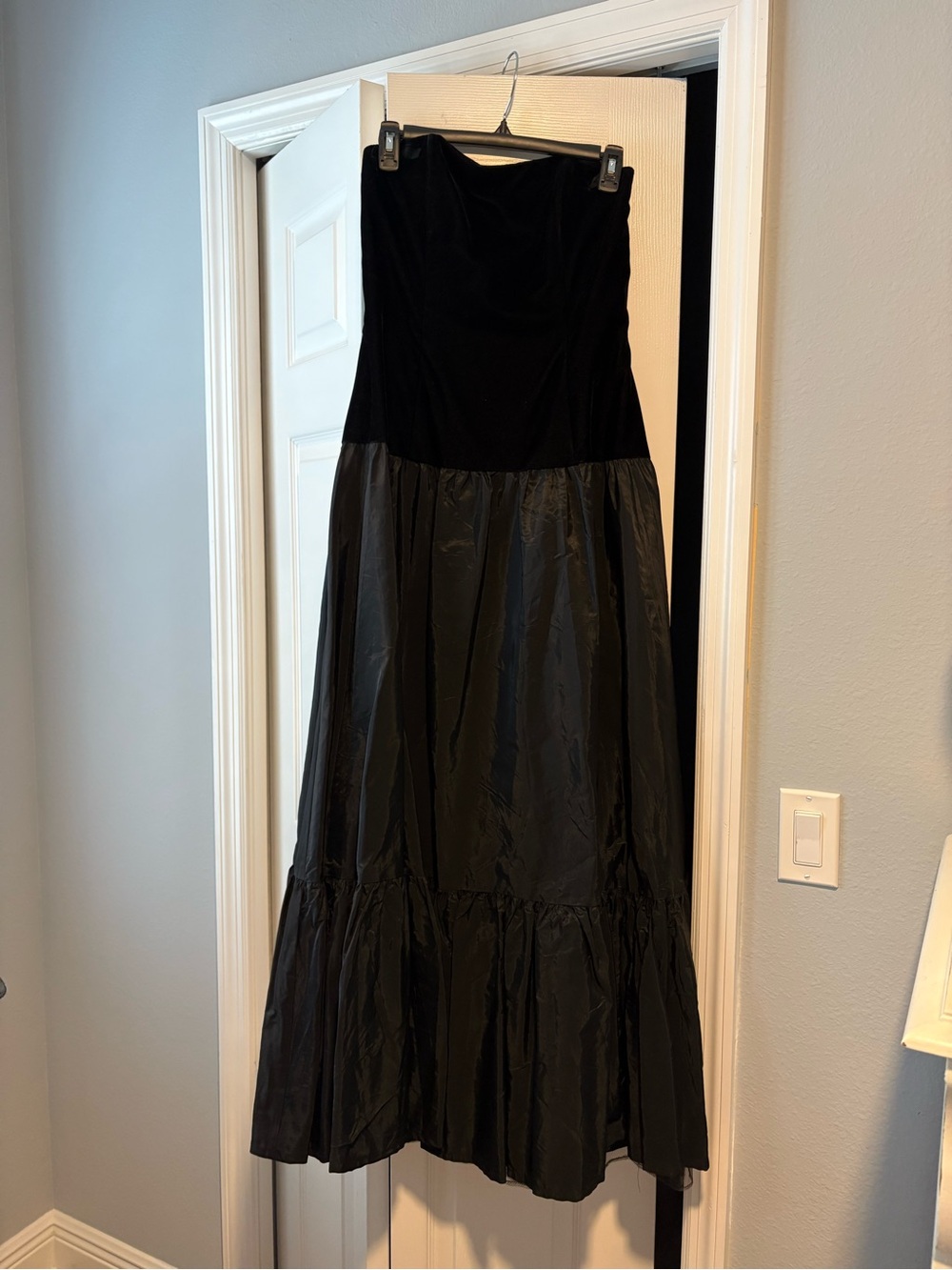 Scott McClintock Strapless Black Evening Gown